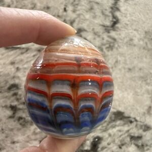 Vintage or Antique Mini Egg Shaped Marble Multicolor Self-Stands